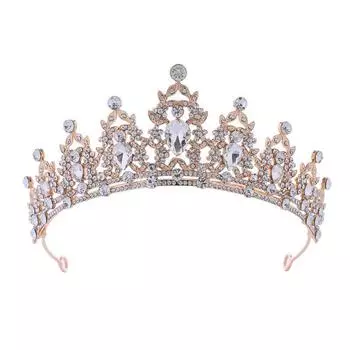 Свадебный головной убор с короной, платье принцессы, повязка на голову со стразами, прическа, головной убор для фотографии, девушка серебряный