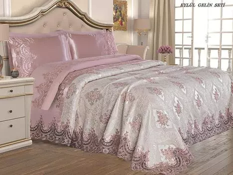 Свадебный набор French Guipure Eylul - Пудра