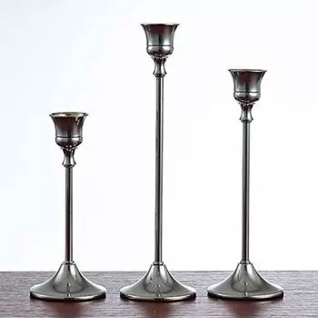 Свадебный обеденный подсвечник, центральная часть стола, декоративный подсвечник, конический подсвечник с одной головкой, украшения S золотистый