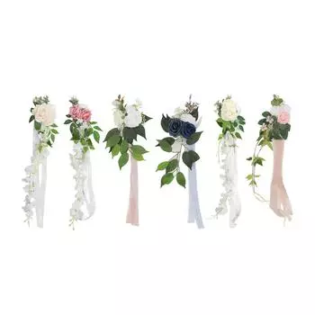 Свадебный стул на спинке искусственный цветок реалистичный полная форма богатые слои элегантная роза свадебная вечеринка чай 17044