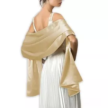 Свадебный танцевальный бал, женская атласная шаль для девочек, вечеринка, банкет, выпускной, стильный декоративный шарф, однотонный декор