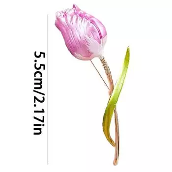 Свадебный тюльпан корсаж розовый цветок броши для женщин и мужчин булавка для праздничного костюма цветок булавки на лацкан свадебные украшения