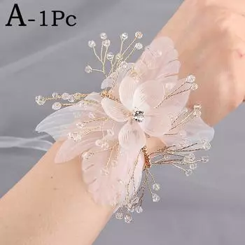 Свадебный жених Стразы Свадебная брошь Браслет Подружки невесты Лента Торжества Корсаж Шикарный жемчуг Фотография Ювелирные изделия Аксессуары