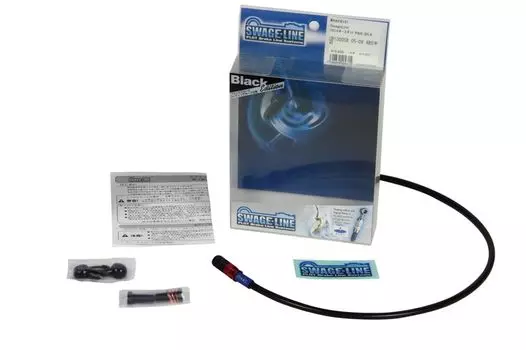 SWAGE LINE Комплект передних тормозных шлангов Алюминий Черный Дымчатый шланг VT250F S Дисковый RAFB010 (Красный / Черный) 82-86 [HTRC9]