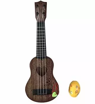 SWANBELLE игрушка укулеле сердце мини гитара фото аксессуары яйцо шейкер 4 струны детский (Темный, 44см)