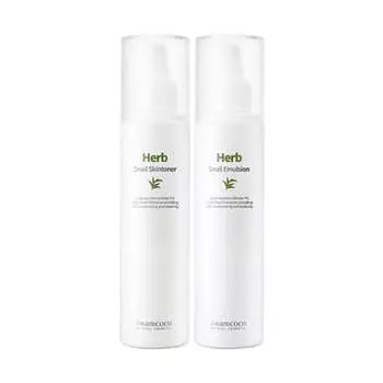 Swanicoco Herb Snail Skin Care Эмульсия-тоник для ухода за кожей, набор из 2 предметов