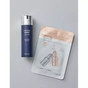 Swanicoco Peptide Biome для мужчин, все в одной эссенции 150 мл + 2 г био-микс маски, упаковка 1 бесплатно