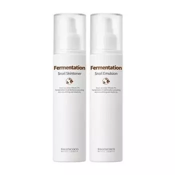 Swanicoco Тоник для кожи с экстрактом улитки Fermentation + Эмульсия, набор из 2 предметов, 1 комплект