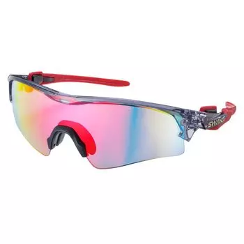 SWANS Sports Sunglasses FACEONE CSK Made in Japan Mirror Lens Red Shadow Mirror x ULTRA Straight Smoke on the Baseball Tennis Running FO-3518