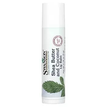 Swanson, Lip Balm Shea Butter and Coconut, 0.18 oz (5 g)