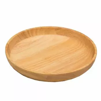 Swanson Shoji Shallow Wood Bowl Wooden M Rubber Wood Diameter 24cm x Height 4cm Plate Curry Plate Pasta Plate Round Plate One Plate Dishes PS-240N