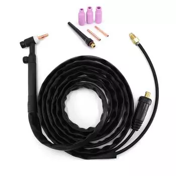Сварочная горелка HITBOX TIG WP26V Tig аргонодуговая сварка 4M горелка TIG сварочная горелка комплект 140A 150-Amp для Lift TIG чёрный