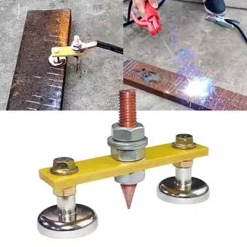 Сварочная магнитная головка, сильный магнит, прочный медный антикоррозионный портативный сварочный зажим для заземления для металлических столбов Third Generation