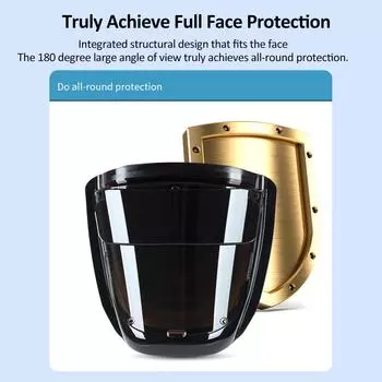 Сварочная маска для ПК, портативная сварочная маска с большим обзором на 180 градусов, устойчивая к высоким температурам маска для дуги Small Size чёрный