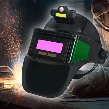 Сварочная маска с автоматическим затемнением и легкой портативной крышкой, крепящейся на голову Violet Lens