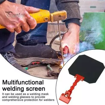 Сварочная затемняющая панель Регулируемый сварочный козырек Универсальные защитные очки для различных видов сварки Защитный чехол Портативные линзы для дуговой сварки MIG TIG красный