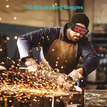Сварочные очки Автоматические солнцезащитные очки с автоматическим затемнением Сварочные очки TIG MIG MMA Очки сварщика Защитные инструменты 1PCS чёрный