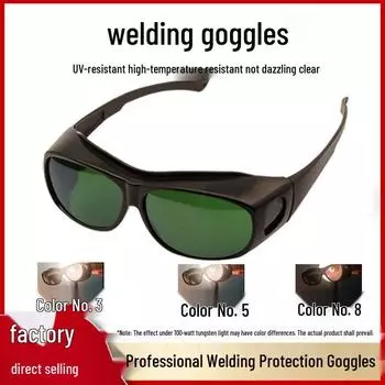 Сварочные очки с защитой от лазера и УФ-излучения - Антибликовые, безопасные для дуговой и аргоновой сварки Zipper Case
