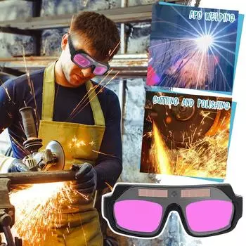 Сварочные очки, солнечная сварочная маска, автоматически затемняющийся шлем, защитные очки One Size