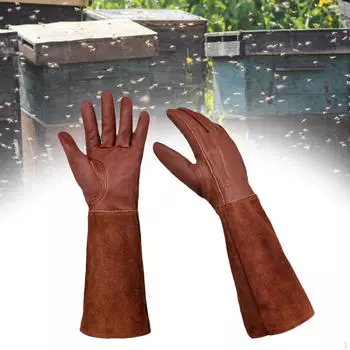 Сварочные перчатки для барбекю из искусственной кожи, рабочий монтажник, обрезка длинных трубок S