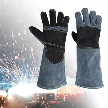 Сварочные перчатки, с длинным рукавом, профессиональные, премиум-класса, для использования на открытом воздухе, рабочие рукавицы для мужчин и пап