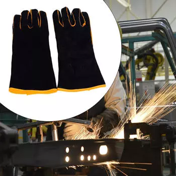 Сварочные перчатки Термостойкие монтажные черные подарки Comfort Fire 13,78 дюйма для