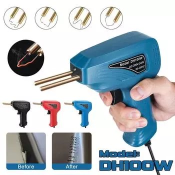 Сварочный аппарат для пластика 100WHOT Степлер Сварочный аппарат для пластика Нагревательный бампер G-un R-ремонтный комплект Электросварочный паяльник Сварочный аппарат для пластика One Size чёрный