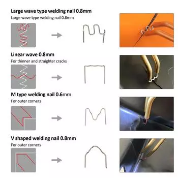 Сварочный аппарат для пластика. Комплект для ремонта автомобильного бампера, гаражные инструменты мощностью 50 Вт. Горячие степлеры. Степлер для ПВХ. Инструмент для ремонта автомобильного бампера. Инструмент для ремонта сварки. US Plug чёрный