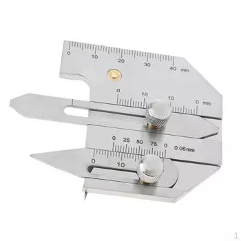 Сварочный калибр HJC-40 Высота сварного шва Зазор в шве Линейка из нержавеющей стали, утолщенная
