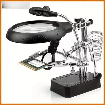 Сварочный ремонтный стол с увеличительным стеклом, держателем печатной платы, сварочным инструментом, третьим помощником, гибким кронштейном 800 Magnifier C