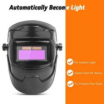 Сварочный шлем/маска для лица Chameleon Large Angle Classic, солнечная автоматическая затемняющая сварка, большая дуговая сварка, шлифовка и резка чёрный