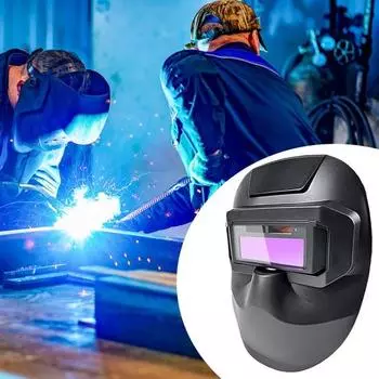 Сварочный шлем с автоматическим затемнением и эластичной лентой. Большой экран просмотра. Настоящая цветная защита для дуговой сварки. Защитный капюшон. Очки для электрической пайки. Sets