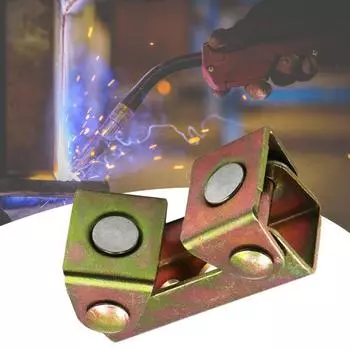 Сварочный зажим V-типа, прочный магнитный зажим для подвески из нержавеющей стали, сварочный зажим для дверей серебряный