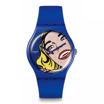 [Swatch] Часы GIRL BY ROY LICHTENSTEIN, ЧАСЫ SWATCH ART JOURNEY 2023 SUOZ352 Blue