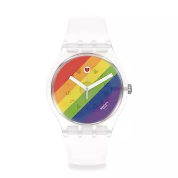 Swatch STRIPE FIERCE New Gent SO29K701 Прозрачный [Swatch] чистый