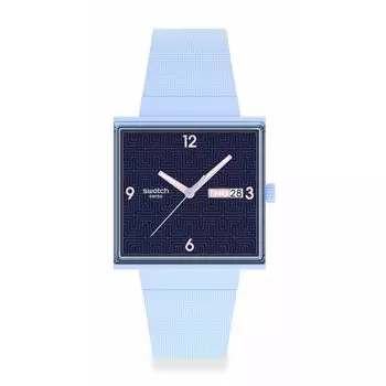 Swatch ЯРКИЙ УГОЛ SO34L701 Синие наручные часы,