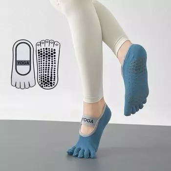 Sweat-Absorbent Open Back Ins Tide All-Matching Strap Yoga Socks Peacock Green