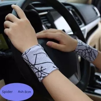 Sweat-Absorbent Wristband Sweat-Wiping Men s Summer Sun Protection Sports Fitness Basketball Yoga Women Badminton Running Cycling Elbow Sleeve S27-spider ash 8cm One size
