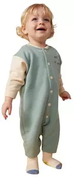 Sweat Combinaison A0BKW Светло-белый, 18 месяцев, 81 см [Petit Bateau], Зеленый/Млечный