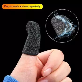 Sweat Thinless Non-Scratch Mobile Touch Sleeve Fingers Game Cover Sweat Protect чёрный