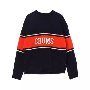 Sweater College Knit Crew Top Navy [Chums] Men s тёмно-синий