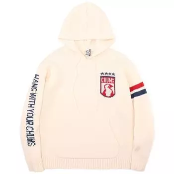 Sweater College Knit Hoodie White [Chums] Men s белый