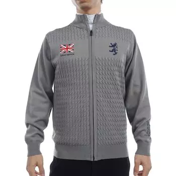 Sweater Flag Full Zip Knit Jacket ADMA473 Gray [Admiral Golf] Men s серый