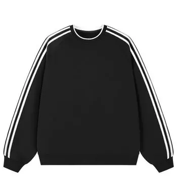 Sweater Men s Spring and Autumn New Heavy Crew Neck Sweater Solid Color Simple Loose Fashion Versatile Top S