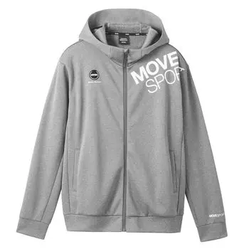 Sweatshirt Descente Full Zip Hoodie Stretch Training Running Gray 4L [Move Sports] серый