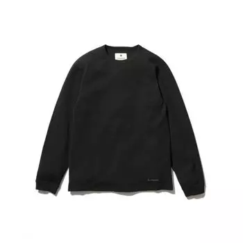 Sweatshirt Dry Waffle Long Sleeve Black [Snow Peak]