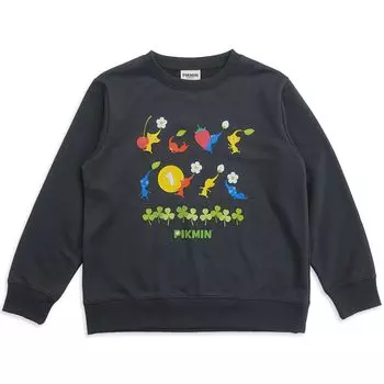 Sweatshirt Pikmin PIKMIN Character Goods Long Sleeve Boys 22864119 Charcoal Gray [Fine Plus]