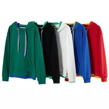 Sweatshirts for men and women in autumn new solid color loose pullover hooded jackets Hong Kong style couples trendy brand hip-hop wear S