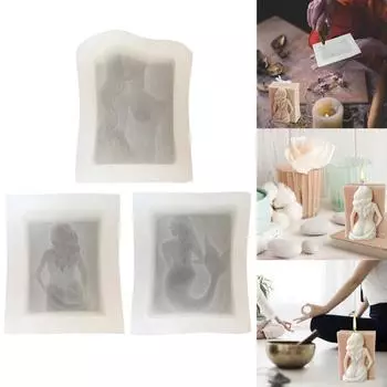 Свеча для ароматерапии Diy Квадратный рельеф персонажа Мыло ручной работы Мыльная свеча One Size