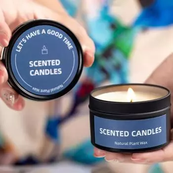 Свеча для очищения дома от негативной энергии и соевого воска, натуральная чистая органическая, стойкая - с сильным ароматом для украшения дома и отеля синий